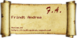 Frindt Andrea névjegykártya