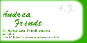 andrea frindt business card